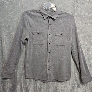 Camden Sweater Shirt Mens Sz Med gray button up long sleeve